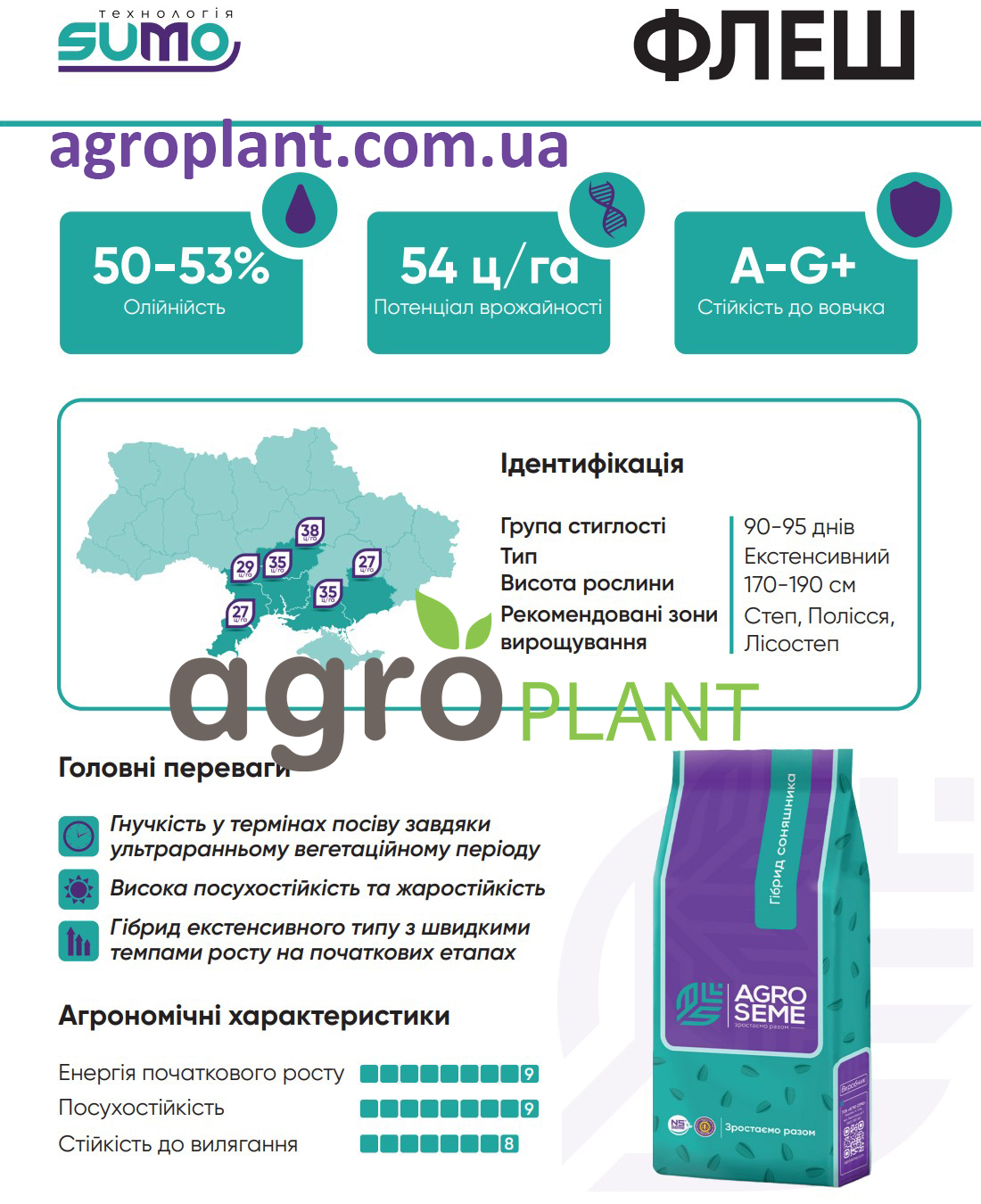 Соняшник Флеш Опис і Характеристика