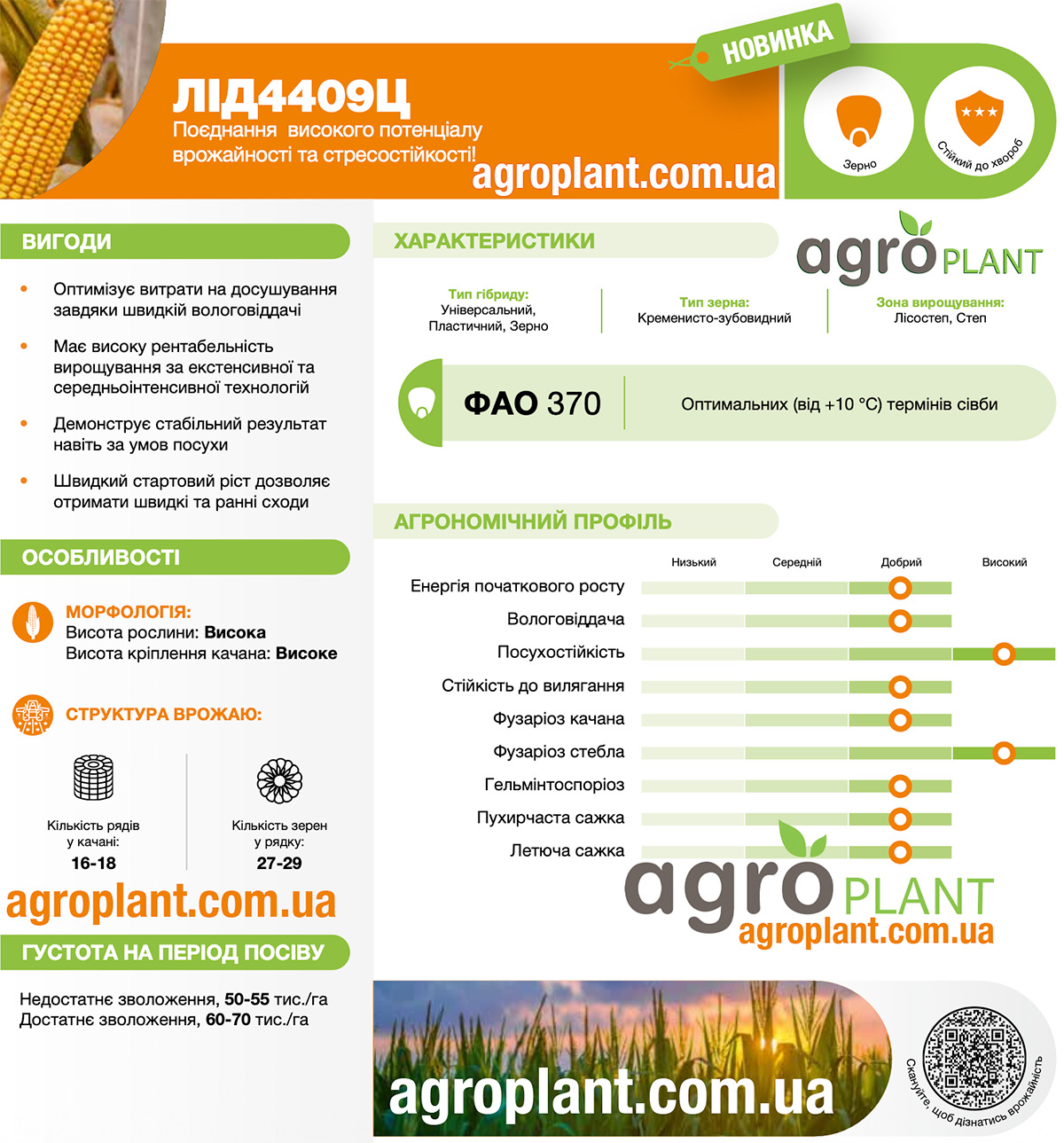 Кукуруза ЛИД 4409 Ц Лидеа
