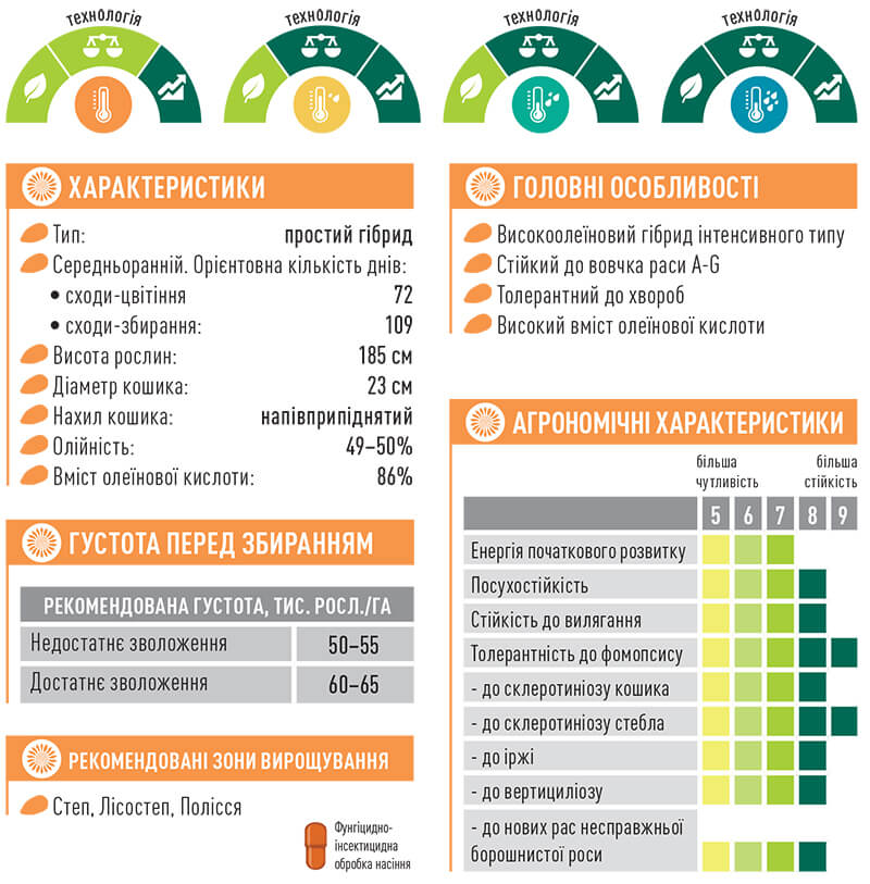 подсолнечник Романтик Евралис характеристики
